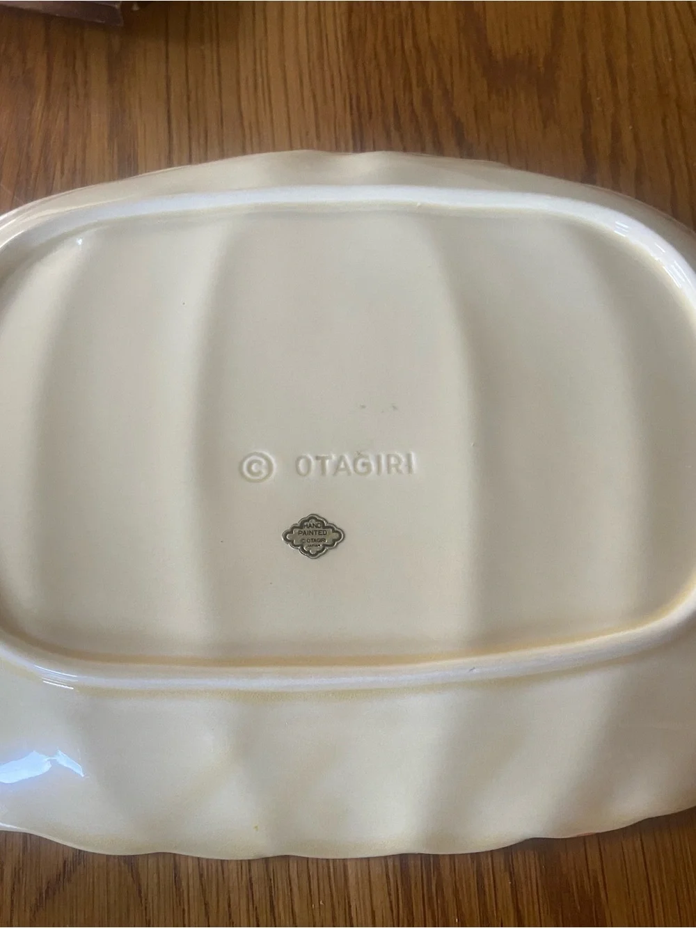 Vintage Otagiri Japan Hand Painted Pumpkin Platter